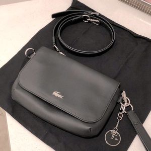 Cute black Lacoste crossbody purse! Gently loved condition!